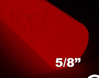 5/8" Ruby Red Glow In the Dark Rod TurboGlow CarbonWaves