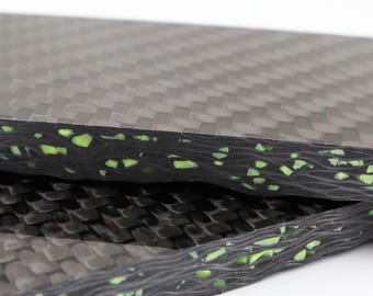 1/4" Yellow StarryNight Carbon Fiber Plate CarbonWaves Carbon Fibre Sheet