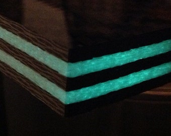1/2&quot; Green GlowWaves Carbon Fiber Plate CarbonWaves Double Glow In The Dark GITD