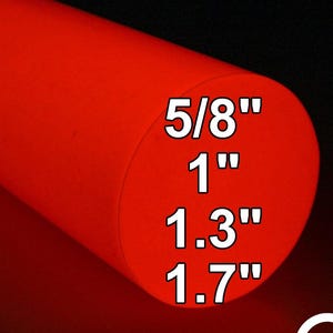 5/8", 1", 1.3", 1.7" Varilla blanca Fireball que brilla en la oscuridad TurboGlow CarbonWaves