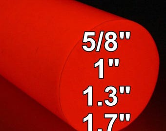5/8", 1", 1.3", 1.7" White Fireball Glow In the Dark Rod TurboGlow CarbonWaves