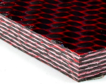 1/4" Red Carbon Fiber Plate BreezyWaves CarbonWaves Carbon Fibre Sheet