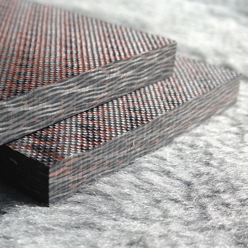 1/4 Copper Carbon Fiber Knife Scale Set of 2 Carbonwaves Etsy
