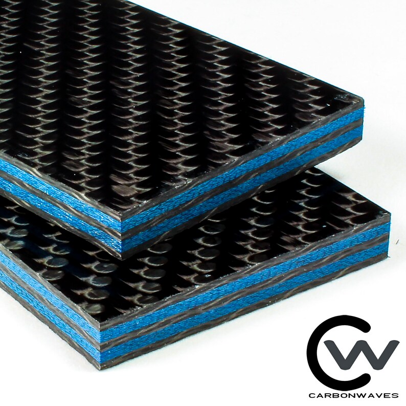 1/4 Blue Metallic Carbon Fiber Knife Scale Set of 2 Etsy