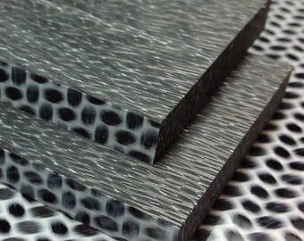 1/4" White Zebra Carbon Fiber Knife Scale Set of 2 CarbonWaves Knife Blank