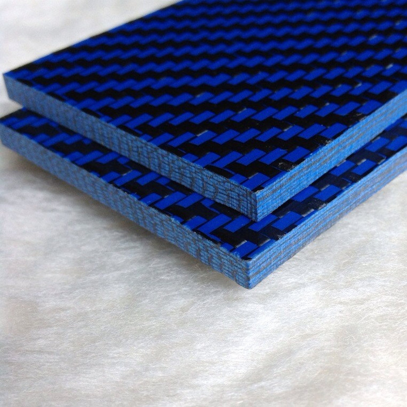 1/8 Blue & Black Carbon Fiber Knife Scale Set of 2 Etsy