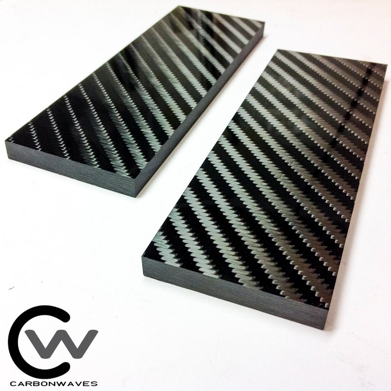 1/4 4Waves Carbon Fiber Knife Scale Set of 2 CarbonWaves Etsy