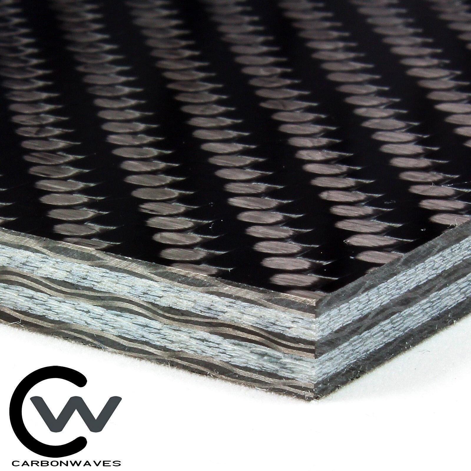 1/4 Silver Metallic Carbon Fiber Plate Carbonwaves Carbon Fibre Sheet 