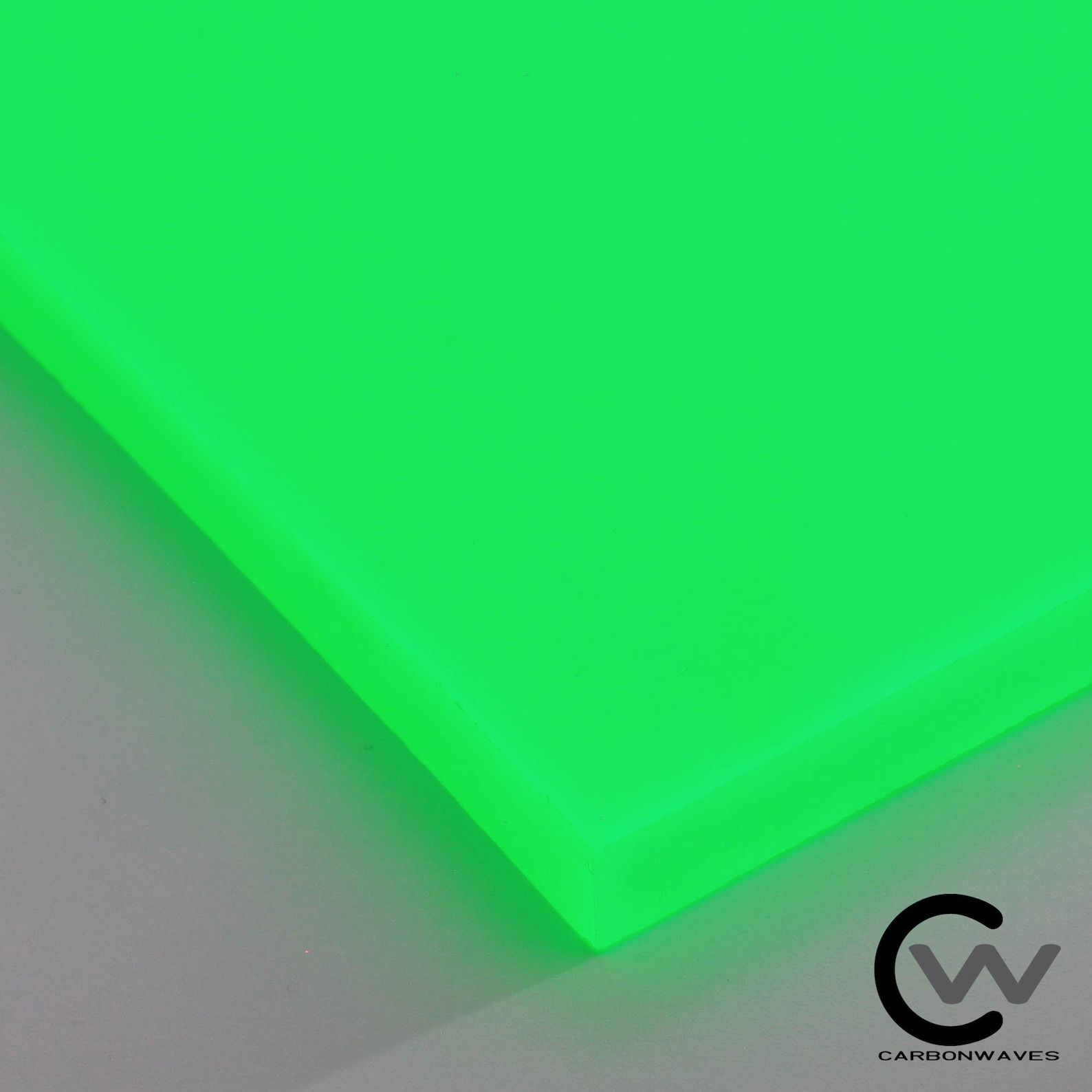 1/2 Neon Green Glow in the Dark Plate Turboglow Etsy