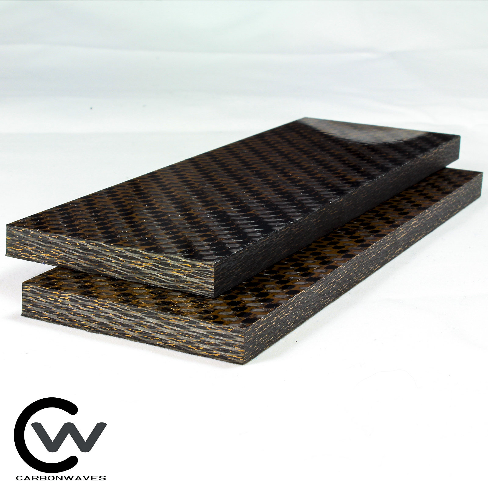 1/4 Bronze Carbon Fiber Knife Scale Set of 2 CarbonWaves Etsy