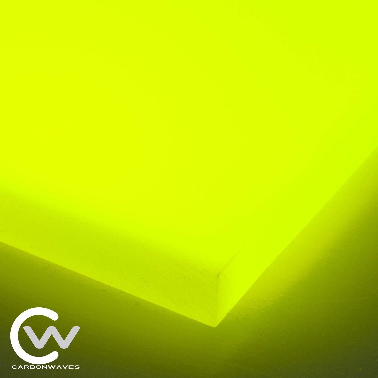 1/8", 1/4", 1/2" Yellow TurboGlow Glow In The Dark Plate CarbonWaves
