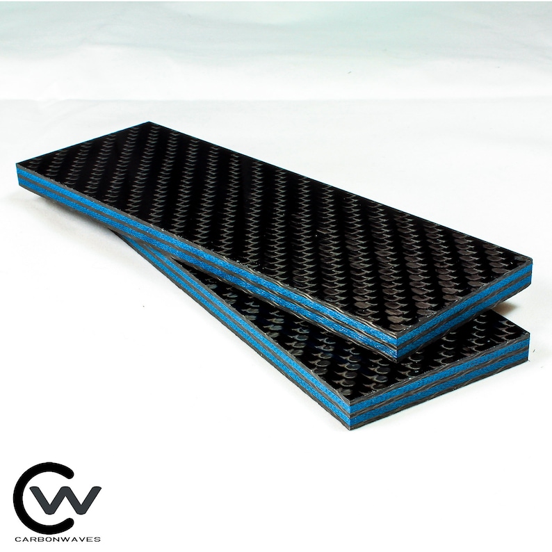 1/4 Blue Metallic Carbon Fiber Knife Scale Set of 2 Etsy