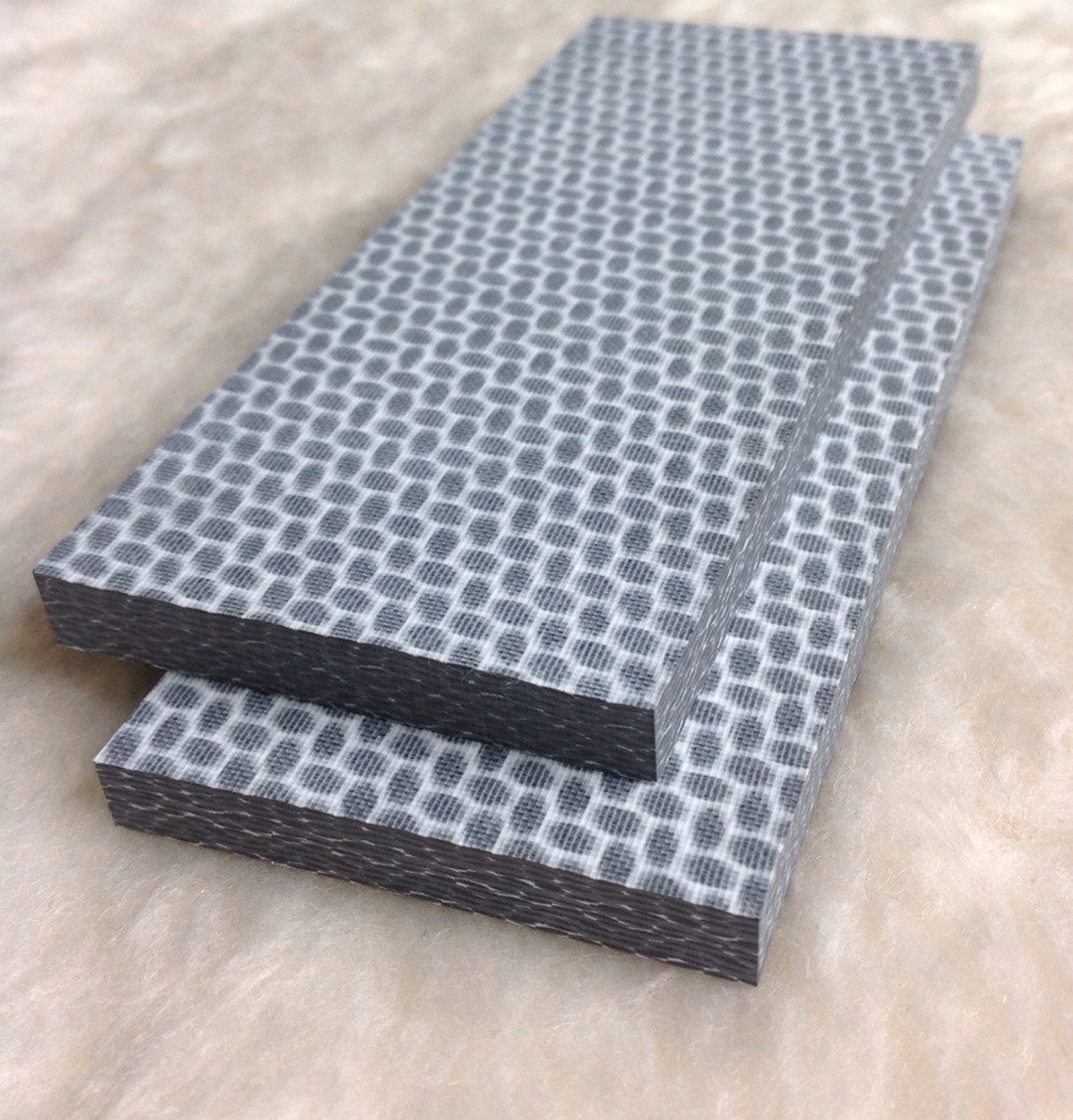 1/4 White Resin Carbon Fiber Knife Scale Set of 2 Etsy