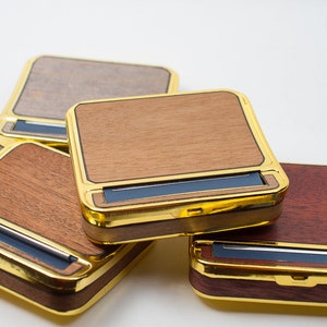 Vassoio per rollare in legno Stash Box: legno di mogano PERSONALIZZATO stashbox, macchina per rollare, portasigarette