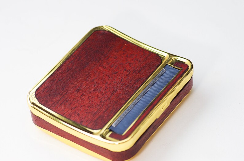 Cigarette Case & Rolling Machine Hand Made With Real Wood Etsy