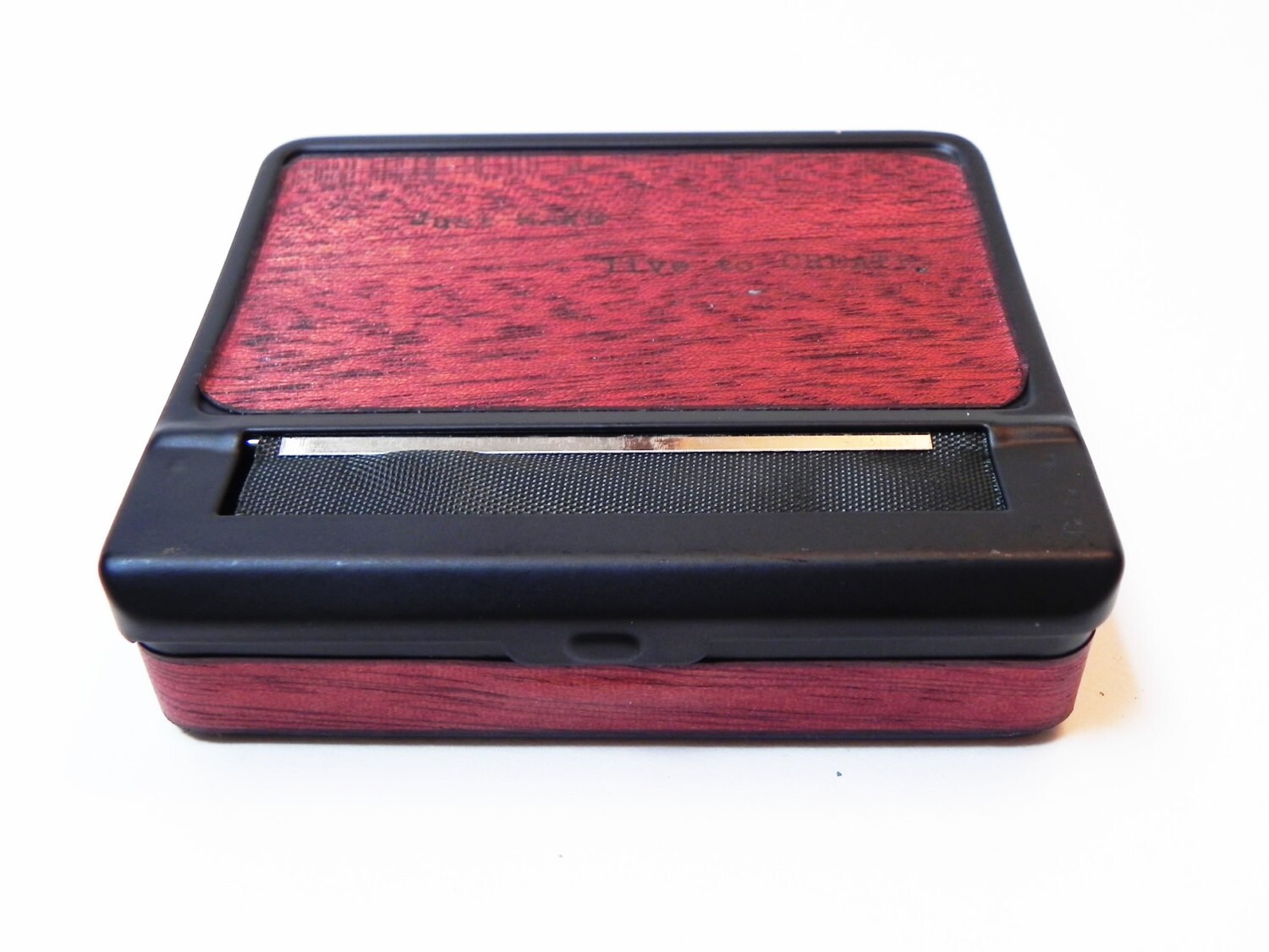 Black Cigarette Rolling Machine Case Wood and Typewritten Etsy