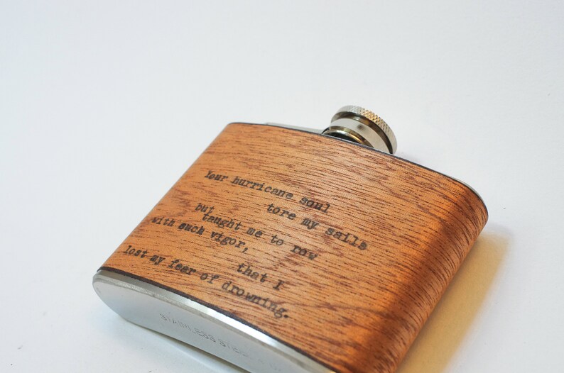 Rumi Let The Lover Be Typewriter Flask Real Etsy