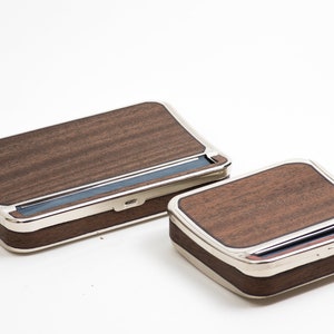 Prezenty świąteczne dla taty: etui na papierosy z mahoniu i automatyczny wałek - ojciec, prawdziwe drewno, kotwica, prezent marynarski, marynarz, prezent marynarski, #etsyhunter