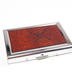 Estuche para tarjetas de regalo para papá: estuche para tarjetas de crédito RFID de madera de caoba auténtica, tarjetero, tarjetas de presentación, estuche profesional, estuche de seguridad RFID