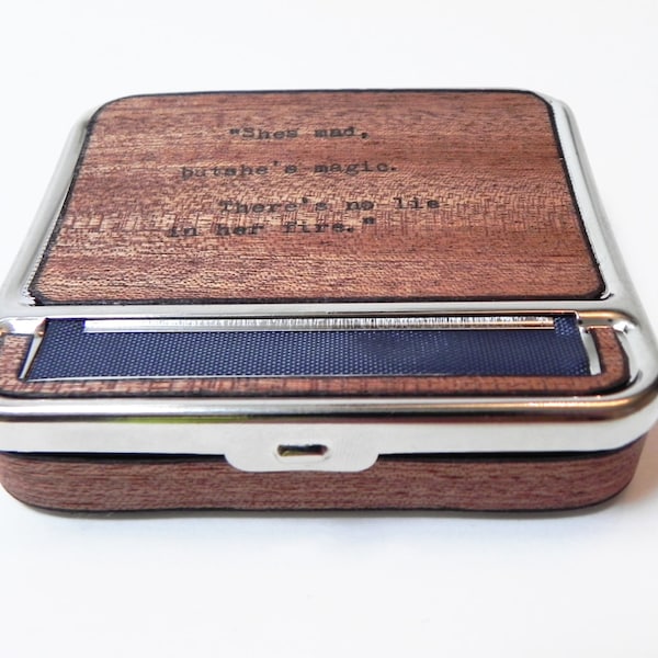 Charles Bukowski Poetry Rolling Machine: Mahogany Smoker Gift Box, She's Mad But She's Magic