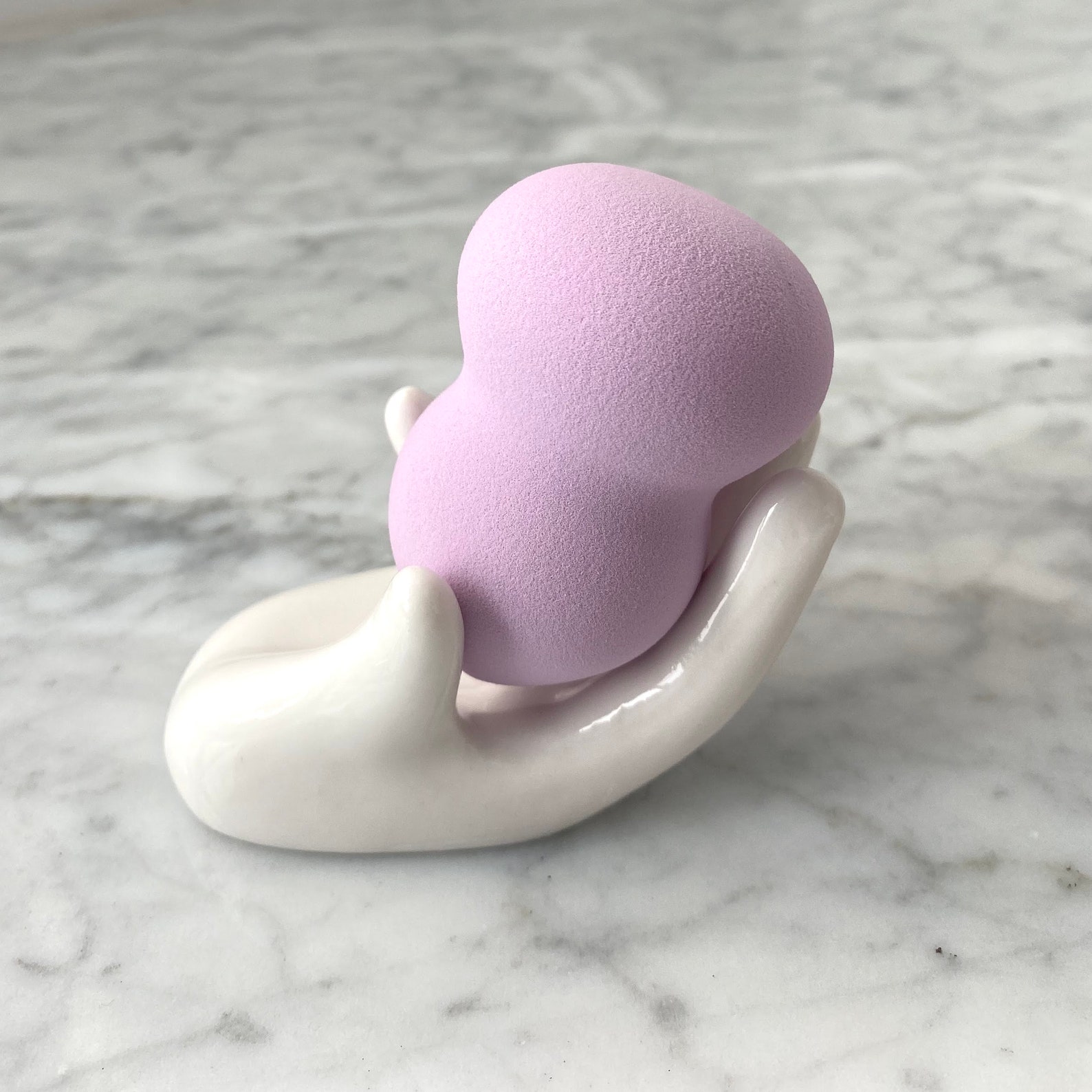 Ceramic Hand Beauty Blender Sponge Holder Stand Makeup Vanity Etsy
