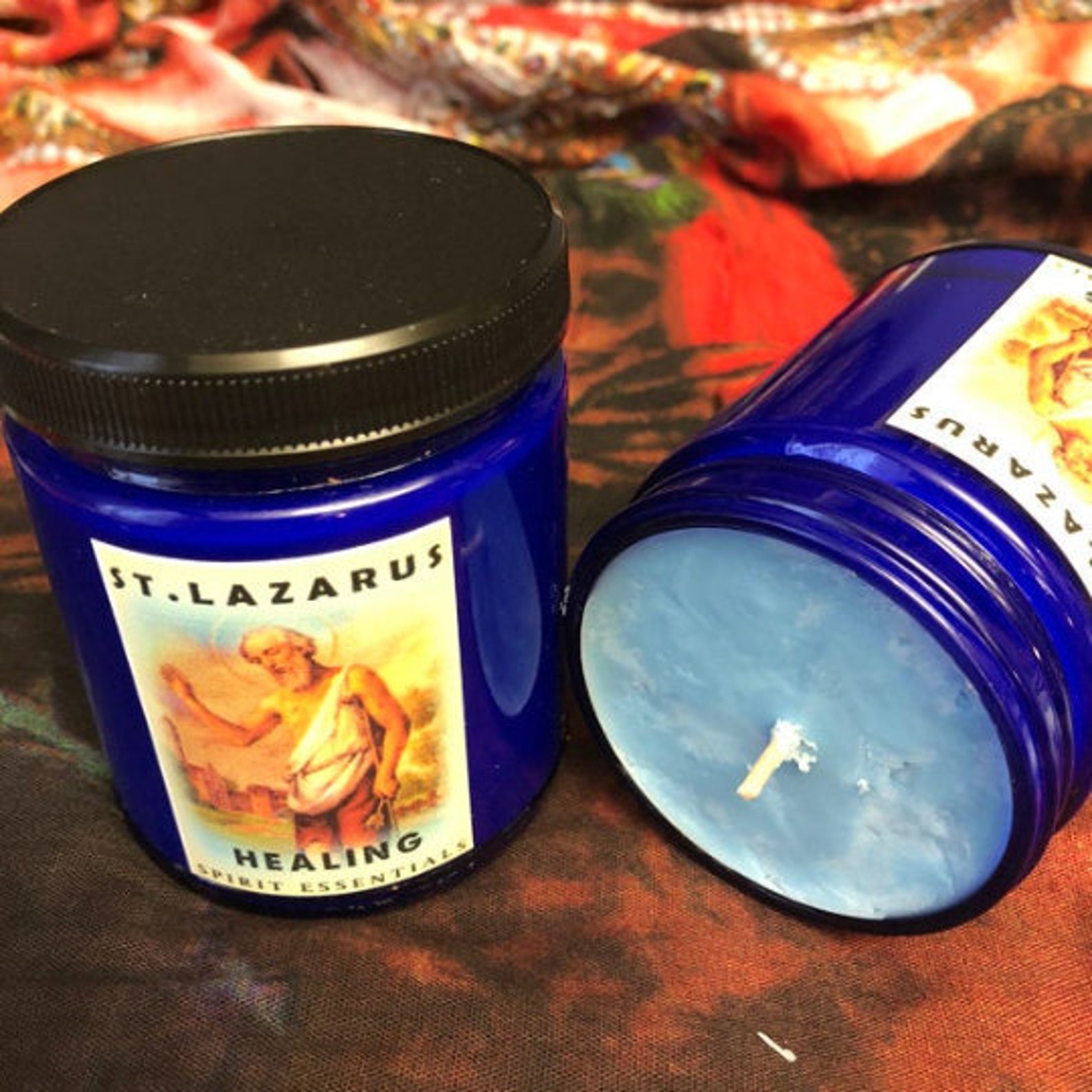 Saint Lazarus Healing Scent Candle Etsy