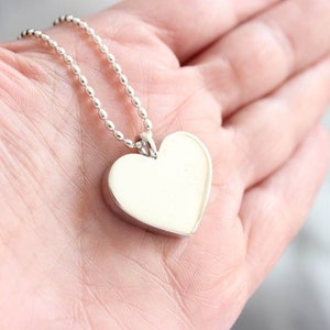 Sterling Silver Heart Urn Necklace, Ashes Pendant for Human or Pet, Memorial Keepsake Jewelry, Personalized Cremation Necklace, Gift for mom