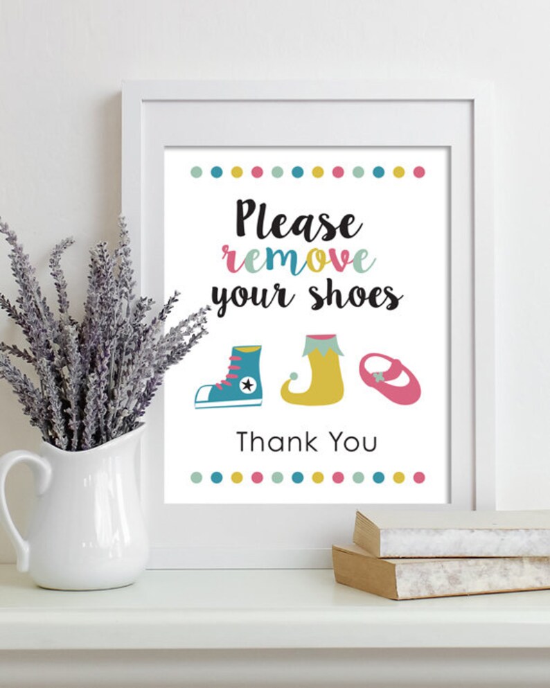 Please Remove Your Shoes Sign PRINTABLE Arttake Shoes off - Etsy