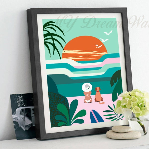 Modern Beach Art Etsy