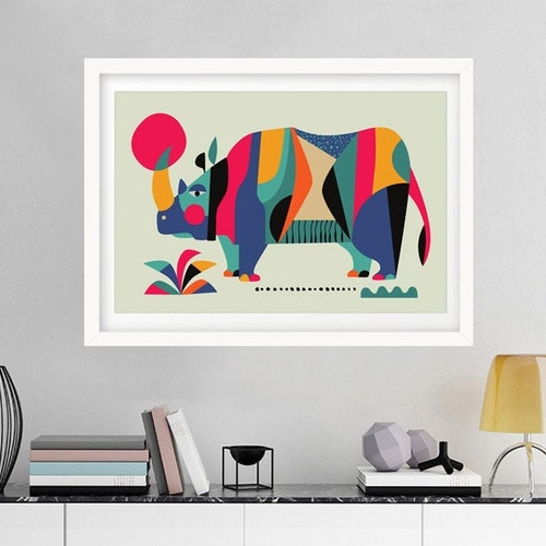 Pigs Print Mid Century Modern Art Home Decor Inspirational - Etsy