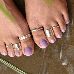 3mm Big Toe Ring in Sterling Silver FREE SIZE Adjustable Hallux Foot Thumb Ring Comfortable Plain Solid Silver 925 Band Boho Jewelry Etsy