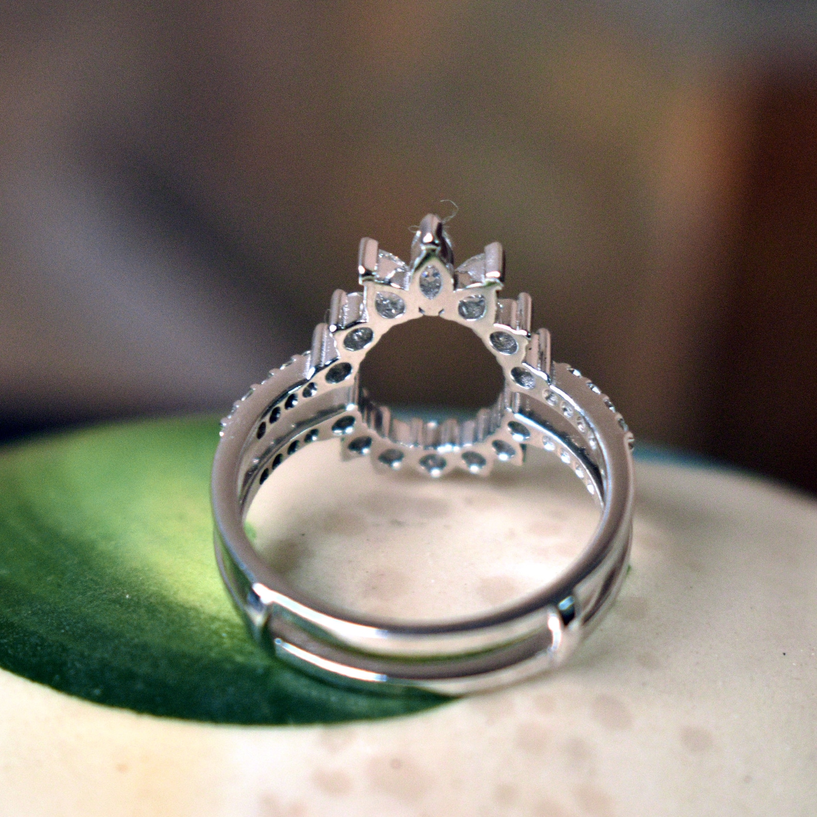 Diamond Ring Guard Enhancer for Oval Engagement Ring 14K Etsy