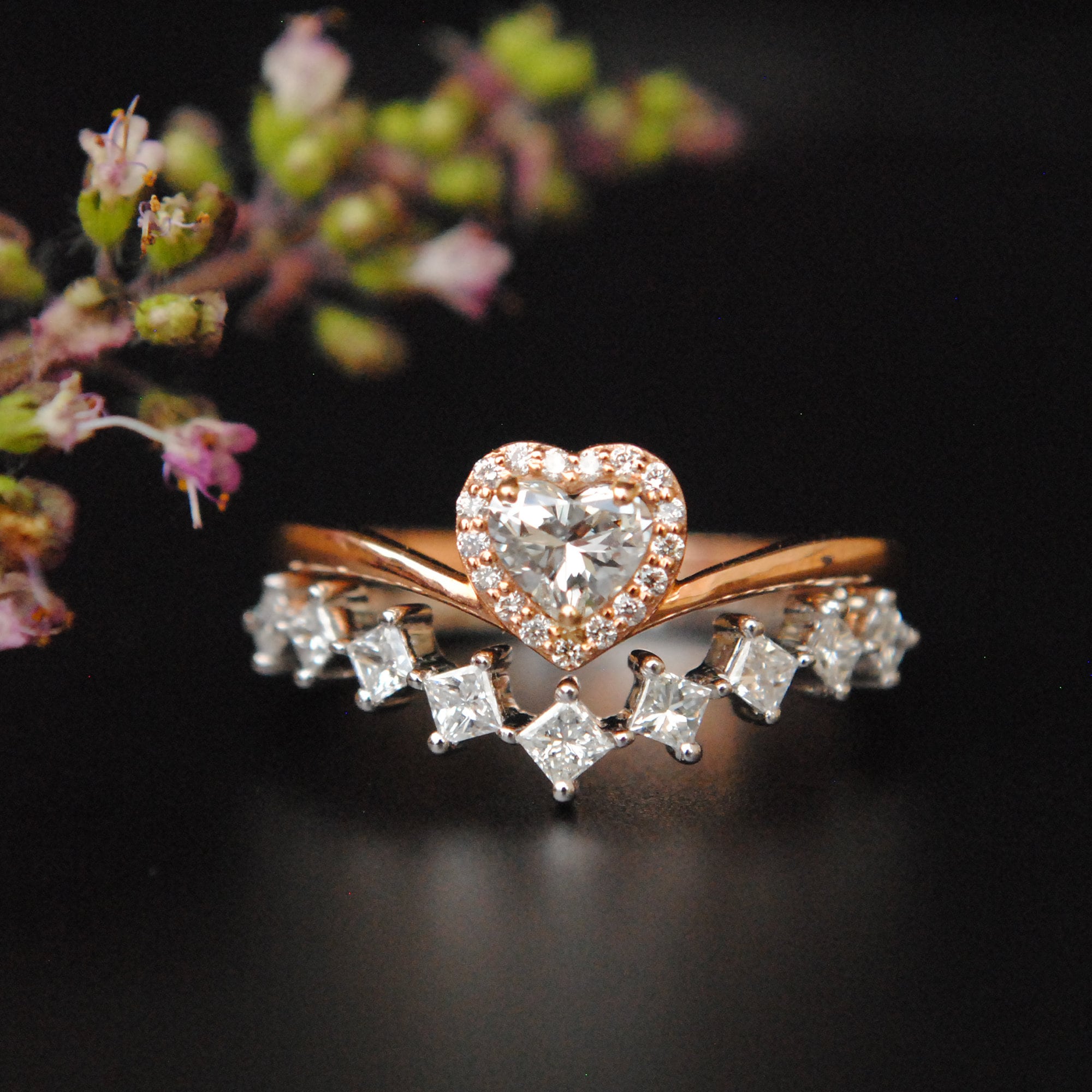◆STONEHENgE◆ 14K Heart Piercing SA24B39A Single StoneHenge 14K One Touch Single Earrings SA24BB4K 14K Rose