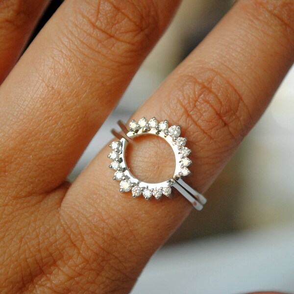 Rose Gold Enhancer Ring Etsy