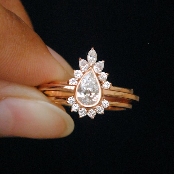 Baguette Diamond Ring Guard in 14K Solid Gold, Under Ring Enhancer - Abhika  Jewels