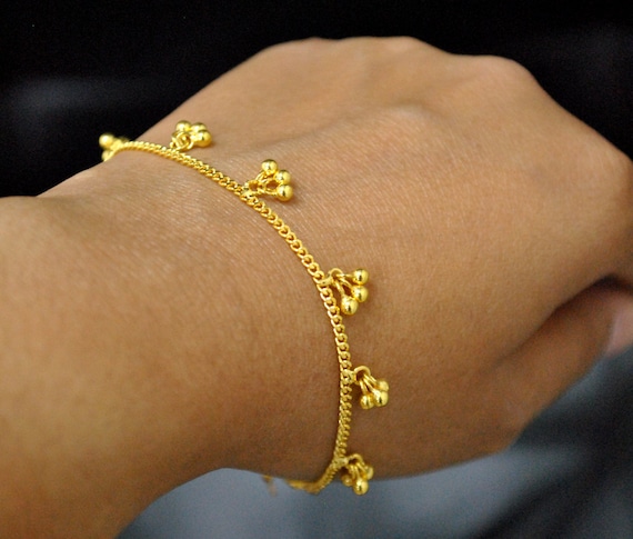 18k solid on sale gold anklet