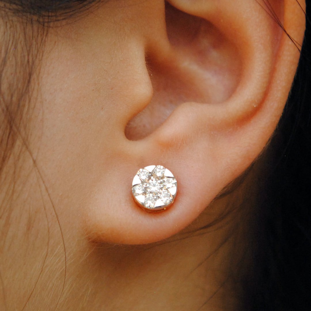 Diamond Fascination™ 14K Gold Large Round Hoop Earrings | Zales