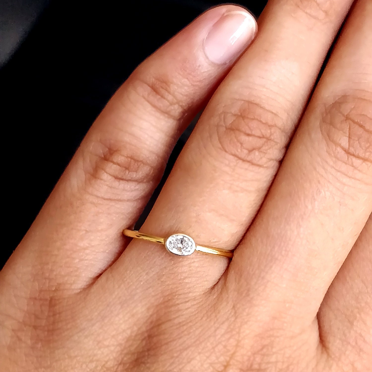 Oval horizontal shop engagement rings