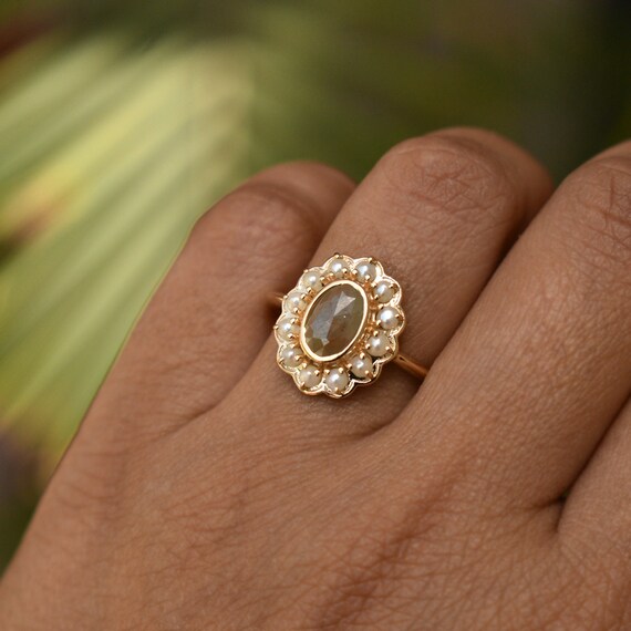 Pearl sale oval ring