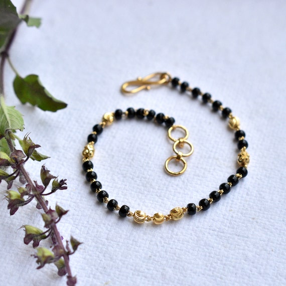 Gold bracelet For Baby With Price & Weight | Newborn Baby Bracelet Gold |Black  Moti Bracelet 2021 | Baby bracelet gold, Baby bracelet, Gold bracelet