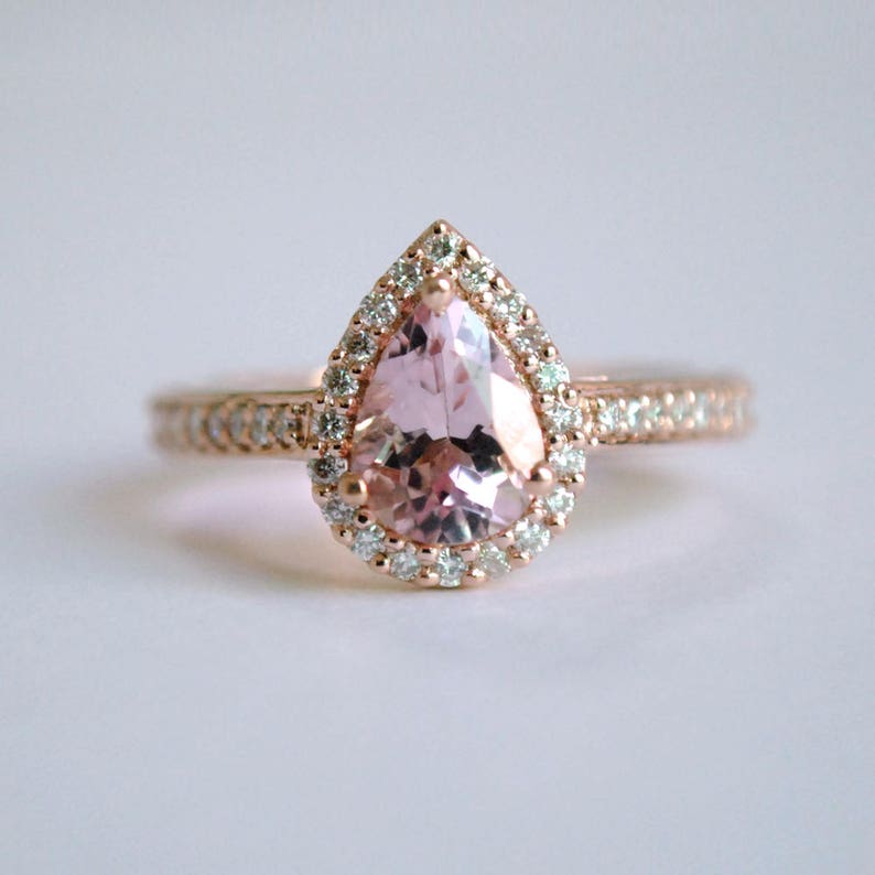 pear morganite engagement ring pear morganite engagement ring