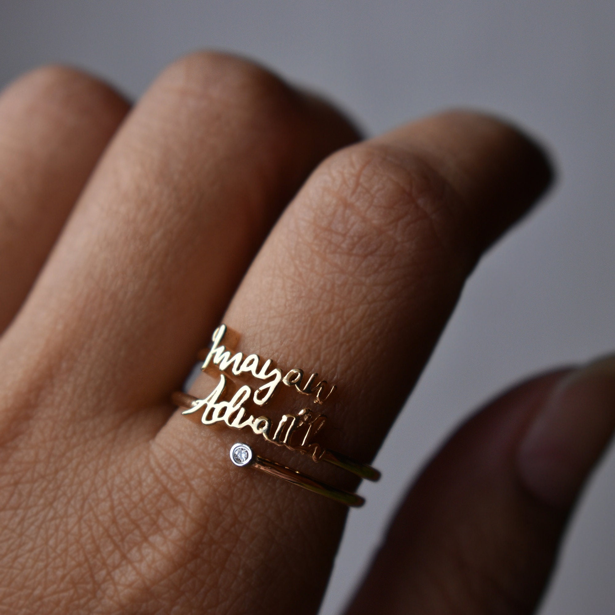 Gold Engagement Rings With Name Engraved |