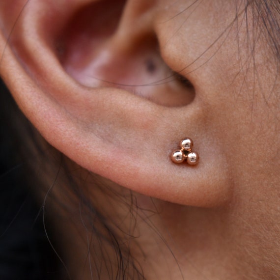Flipkart.com - Buy PATHAYAM black dot gold stainless steel earrings stud-  1pair Metal Stud Earring Online at Best Prices in India