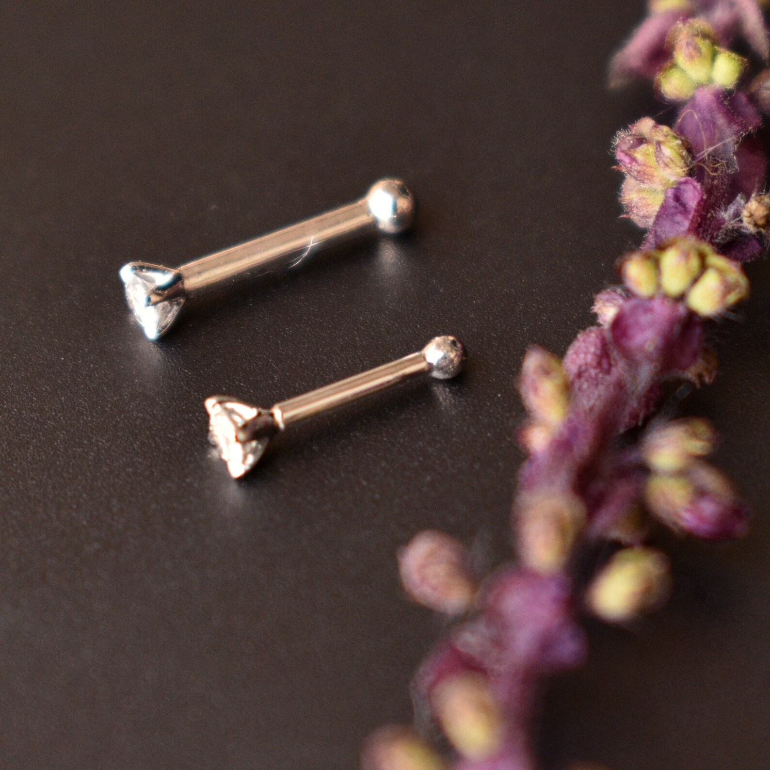 Genuine Diamond Nose Bone Stud 14K Gold Multiple Size Diamond Etsy