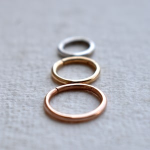 14k 18k Echtgold Solid Gold nahtlose 16g Clicker, 6 mm 8 mm 10 mm Infinity Gold Hoop Nase Daith Helix Tragus Conch Rook, Piercing Schmuck