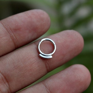 Aro de oro macizo real de 14 k y 18 k, sin costuras, de 16 g, con cierre de clic, de 6 mm, 8 mm y 10 mm, anillo de oro infinito, aro para tabique nasal, daith y fosa nasal, perforación corporal.