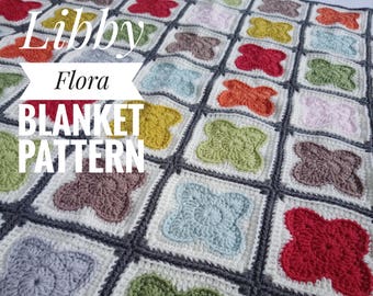 Libby Flora Blanket Crochet Pattern