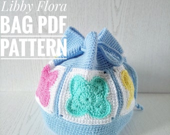 Patrón de crochet para bolso Libby Flora: Bolso fácil para proyectos (descarga digital)