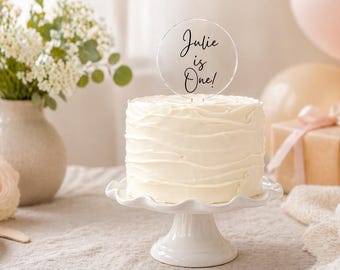 Custom Cake Topper For Cake Is One Birthday Cake Topper Custom First Birthday Cake Topper Birthday Cake Topper