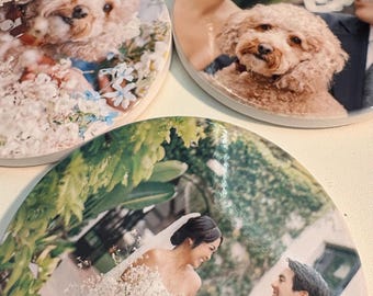 Personalized Coaster Photo Gifts Custom Coaster Customized Coasters Ceramic Round Coaster Personalized Coaster Gift Idea Custom Photo Gift
